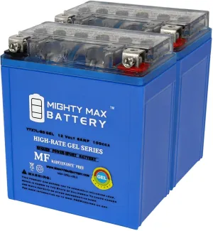 Mighty Max Battery YTX7L-BSGEL 12V 6AH Replacement Battery Compatible with Aprilia Bimota Honda Suzuki - 2 Pack