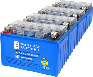 Mighty Max Battery YTX9-BSGEL 12V 8AH GEL Replacement Battery compatible with Malaguti Center 50 4T 08-10 - 4 Pack