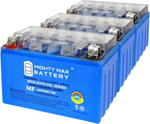Mighty Max Battery YTX9-BSGEL 12V 8AH GEL Replacement Battery compatible with Malaguti Clapperboard 125 04-05 - 3 Pack