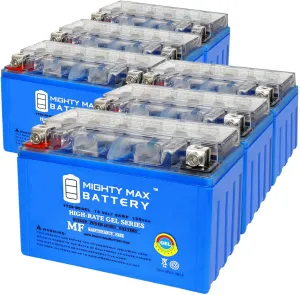 Mighty Max Battery YTX9-BSGEL 12V 8AH GEL Replacement Battery compatible with Malaguti Clapperboard 125 04-05 - 6 Pack