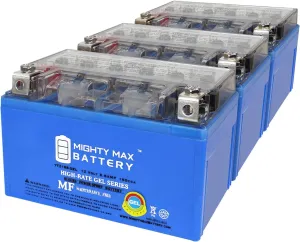 Mighty Max Battery YTZ10SGEL 12V 8.6AH GEL Replacement Battery compatible with Antigravity AG-YTZ10-12 - 3 Pack