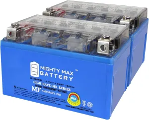 Mighty Max Battery YTZ10SGEL 12V 8.6AH GEL Replacement Battery compatible with Honda CBF 600 / S 08-13 - 2 Pack