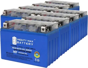 Mighty Max Battery YTZ14SGEL 12V 11.2AH Replacement Battery compatible with Protek CTZ14S - 8 Pack