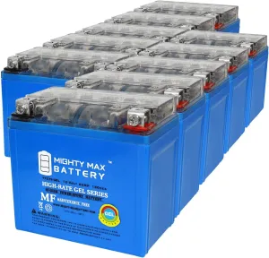 Mighty Max Battery YTZ7SGEL 12V 6AH GEL Replacement Battery compatible with Moose Racing YTZ7S - 10 Pack