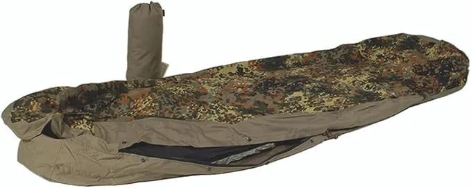 Mil-Tec Trilaminate Durable Waterproof Lightweight Breathable Tactical Outdoor Camping Hiking Generous Cut Sleeping Bag Cover with Zip Closure | Suitable for Various Sleeping Bags