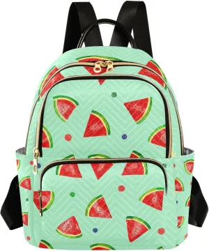 Mini Backpack for Women Juicy Melon Motif Mini Backpack Purse Lightweight Small Daypack, 8.5L