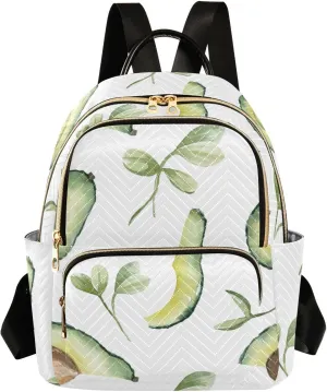 Mini Backpack Quilted Purse for Womens Small Backpack Daypack Avocado Print for Travel Daily Outing,Multi12