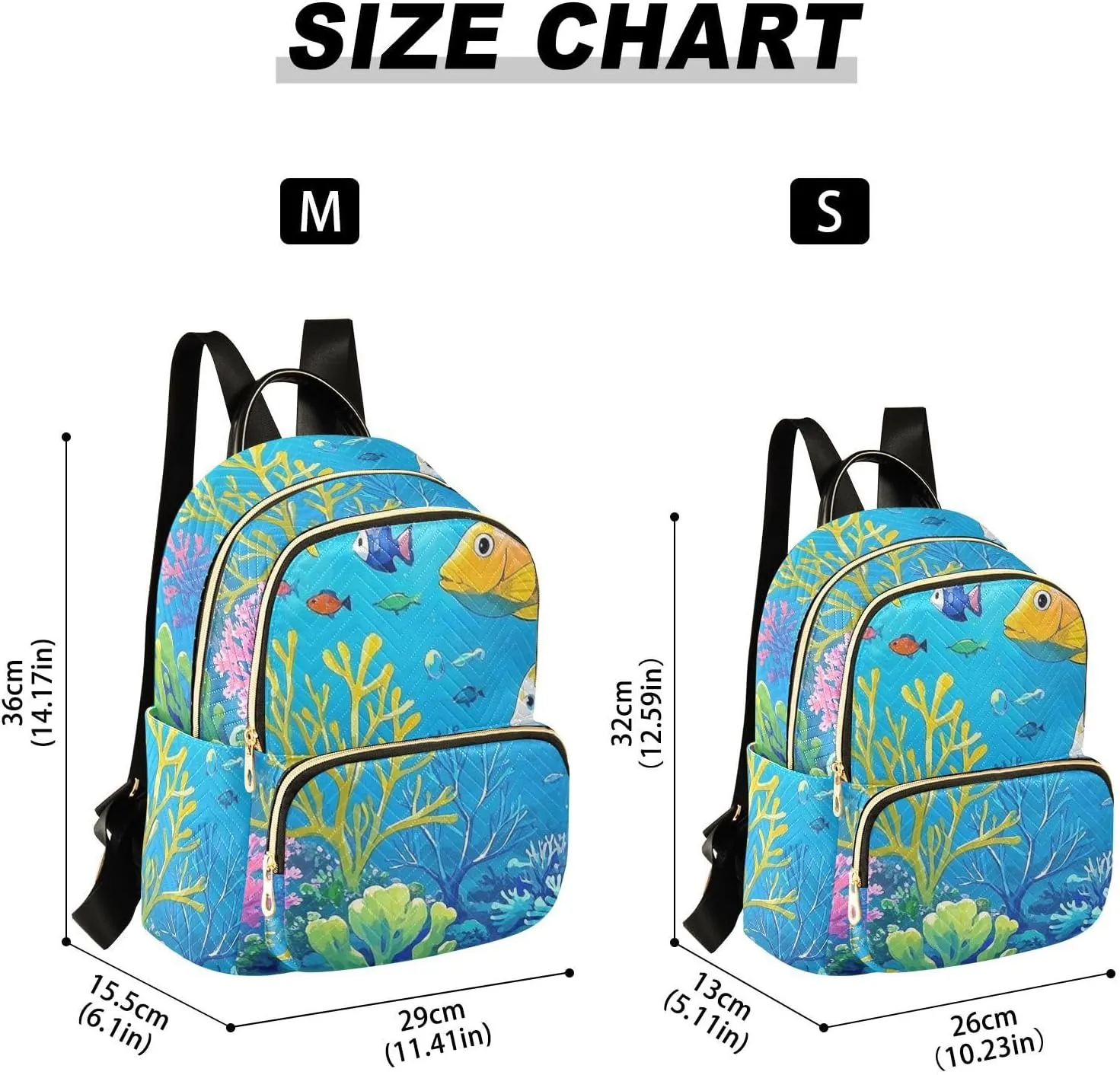 Mini Backpack Quilted Purse for Womens Small Backpack Daypack Coral Pattern for Travel Daily Work,Multi9