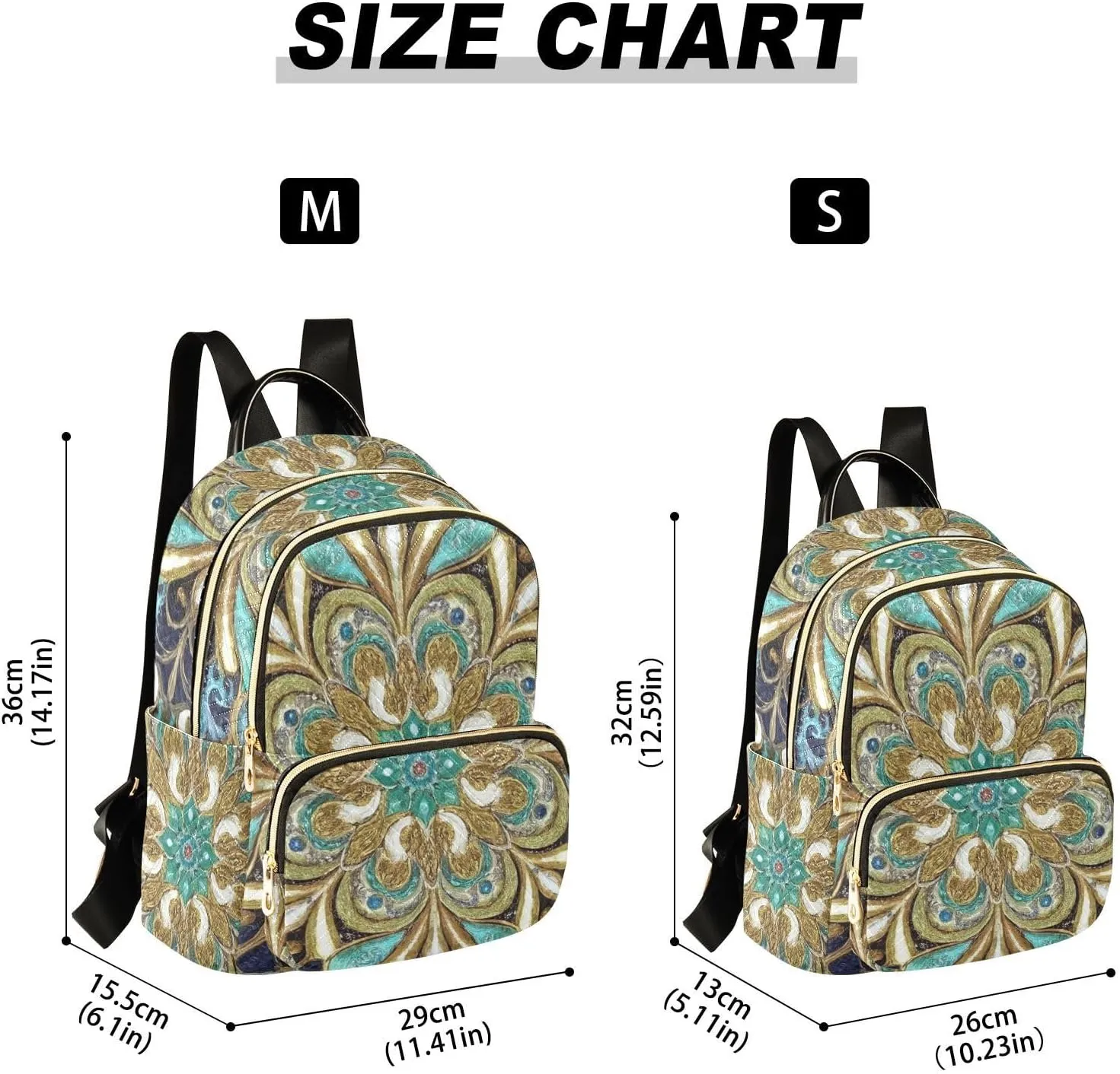 Mini Backpack Quilted Purse for Womens Small Backpack Daypack Embroider Print for Travel Daily Work,Multi1