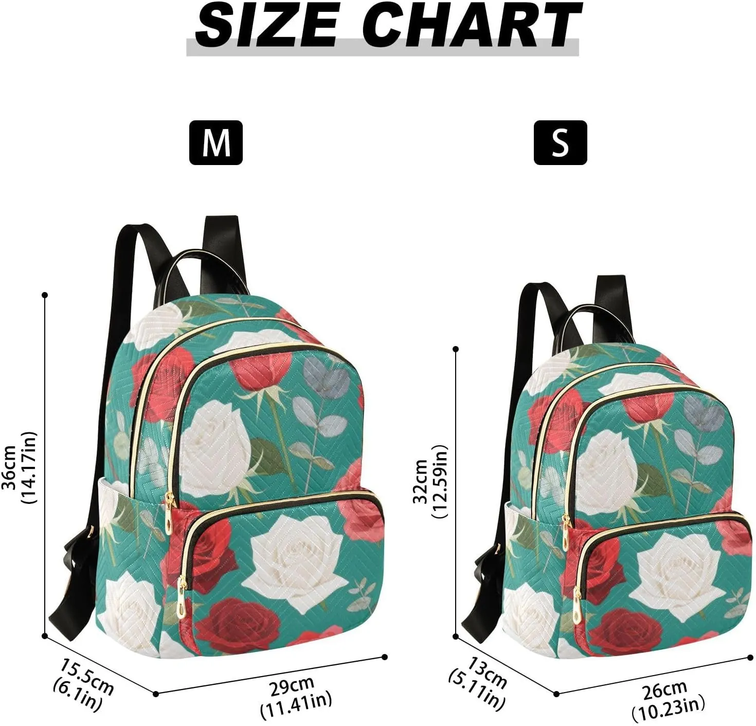 Mini Backpack Quilted Purse for Womens Small Backpack Daypack Rose Pattern for Travel Daily Camping,Multi12