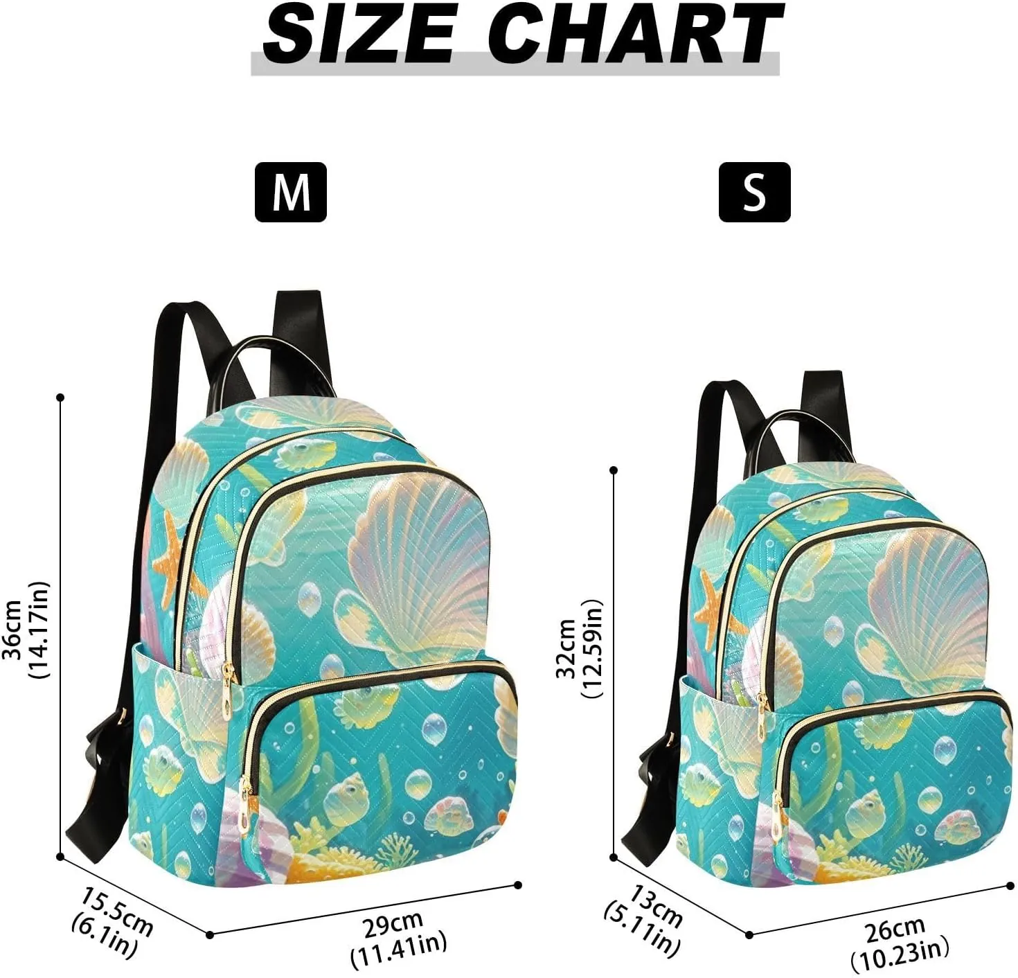 Mini Backpack Quilted Purse for Womens Small Backpack Daypack Starfish Pattern for Travel Daily Camping,Multi12