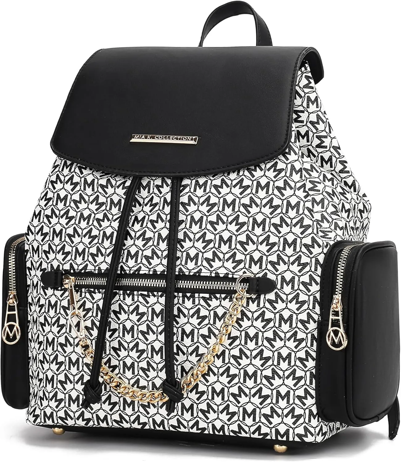 MKF Collection Women Backpack, Vegan Leather Top-Handle Handbag Ladies Daypack Bookbag by Mia k
