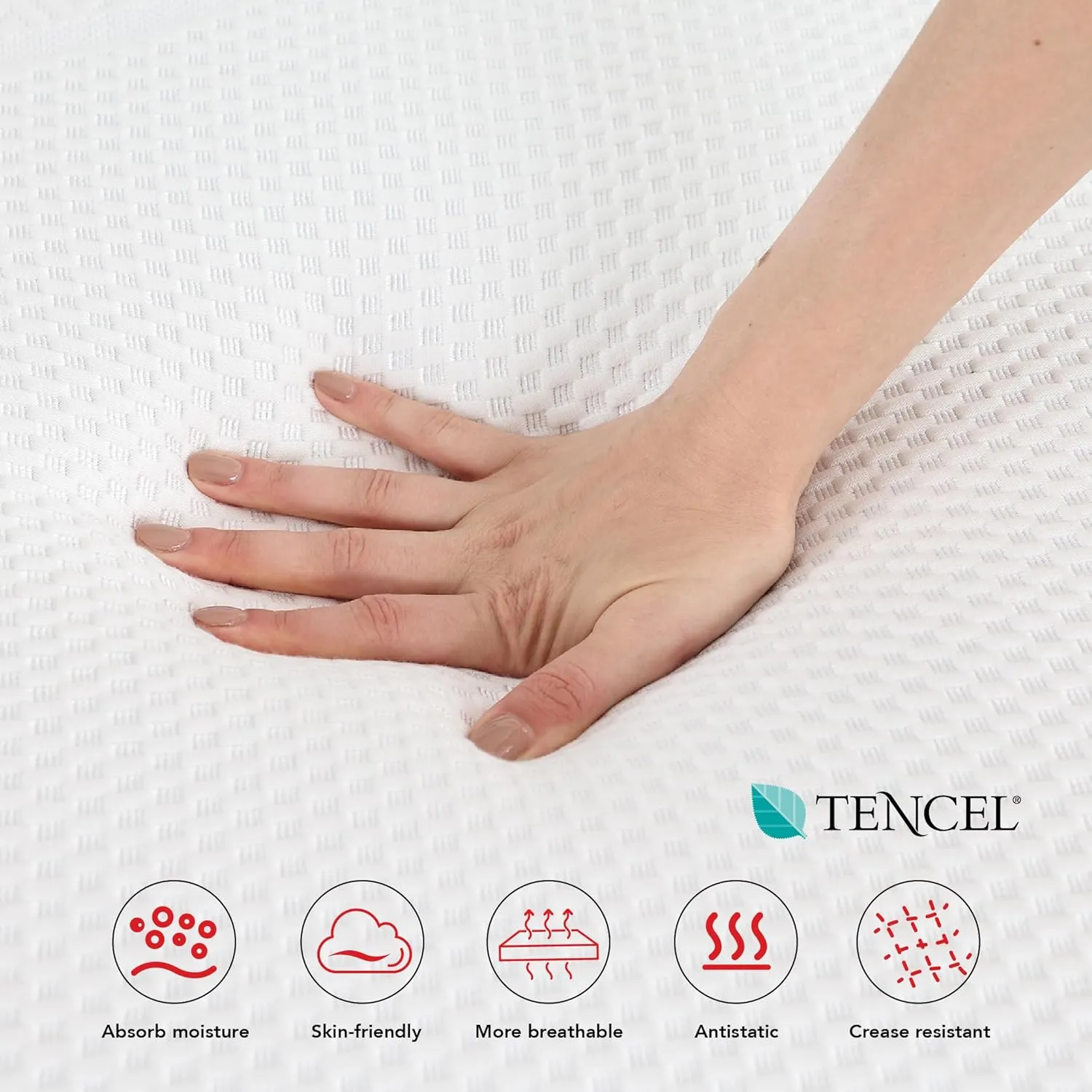 MLILY Queen Mattress Bed, Manchester United 10 Inch Memory Foam Mattress, Cool Sleep & Pressure Relief, Made in The USA of US Foam and Global Materials, White