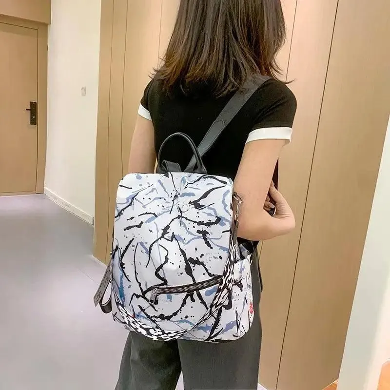 Modern Elegant  Waterproof Women's Backpack Fashionable Anti-theft Women Backpacks Nice Print School Bag High Quality Large Capacity Backpack