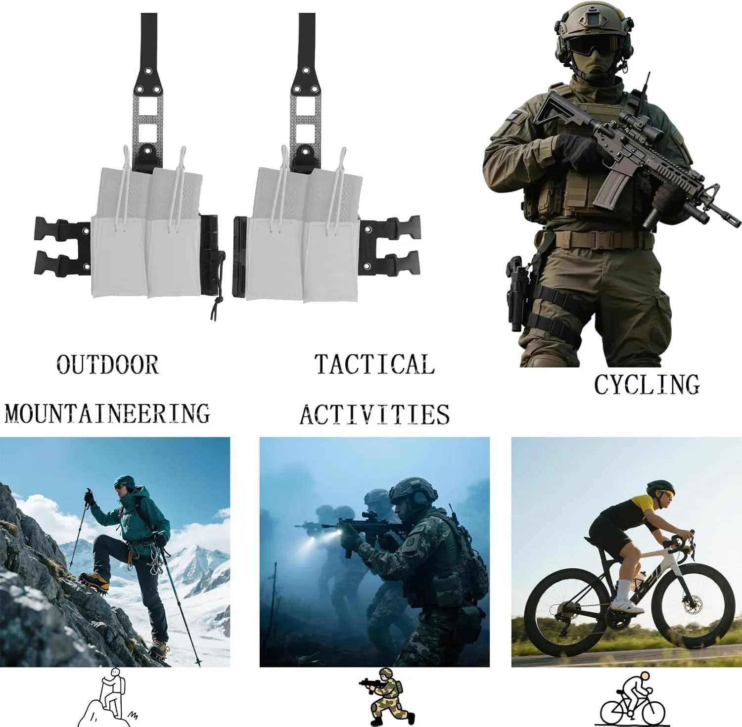 Modular Tactical Chest Rig, Lightweight Modular DIY Free Combination Molle Pouch Increase Carrying Capacity, Hunting Quick Release System