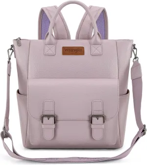 Montana West Wrangler Medium Cute Fashion Backpack for Women Purse Backpack with Removable Crossbody Shoulder Strap, Purple