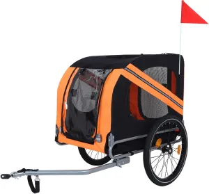 Montary 2-in-1 120LB Capacity Dog Bike Trailer & Pet Stroller Cart