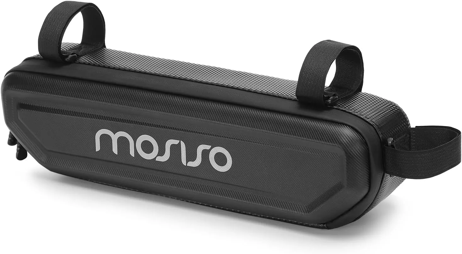MOSISO Bike Frame Bag, Waterproof Hard Shell EVA Bike Triangle Frame Case, 6L Bicycle Under Tube Storage Tool Bag Cycling Accessories Pouch for Women Men Road Mountain Cycling, Black