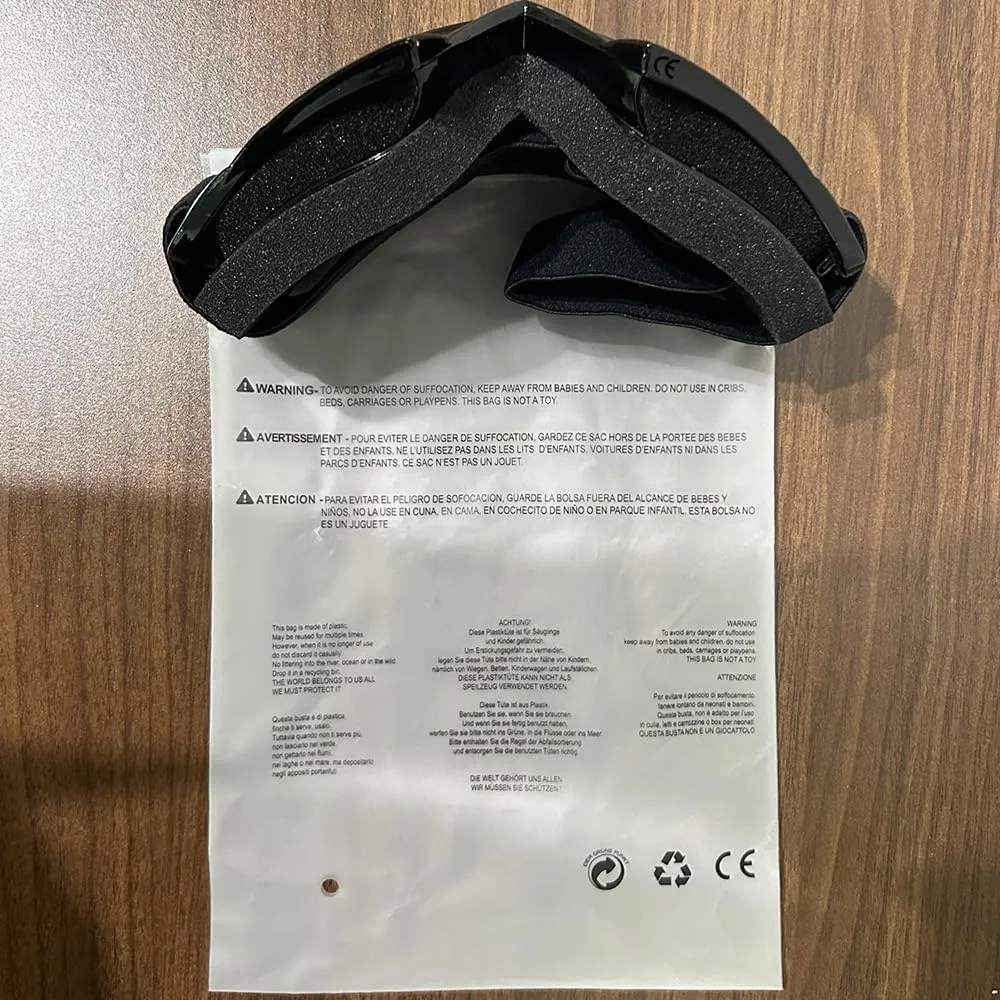 Motorcycle Goggles Dirt Bike Goggles Windproof ATV Dustproof Racing GogglesScratch Resistant Ski Goggles Protective Safety Glasses PU Resin (Black frame Color lens)