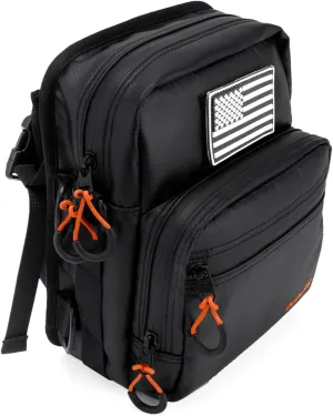 Motorcycle Handlebar Bags,Water-resistant Universal Bar bag American Flag Sissy Bar Bag Front Fork Storage Accessory Bag, For Softail Dyna Sportsters Dirt Bike Scooter E-bike Bicycle