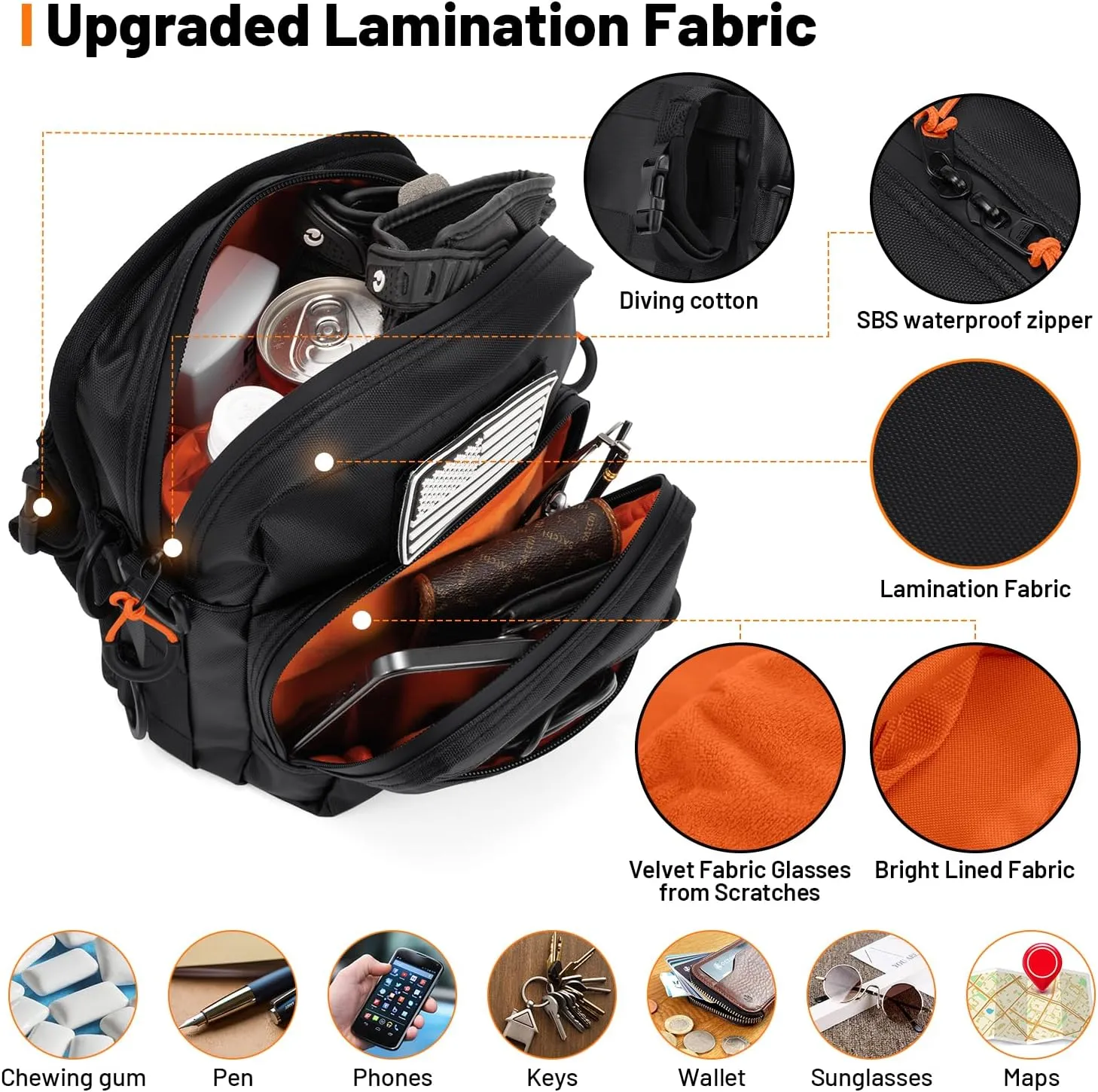 Motorcycle Handlebar Bags,Water-resistant Universal Bar bag American Flag Sissy Bar Bag Front Fork Storage Accessory Bag, For Softail Dyna Sportsters Dirt Bike Scooter E-bike Bicycle