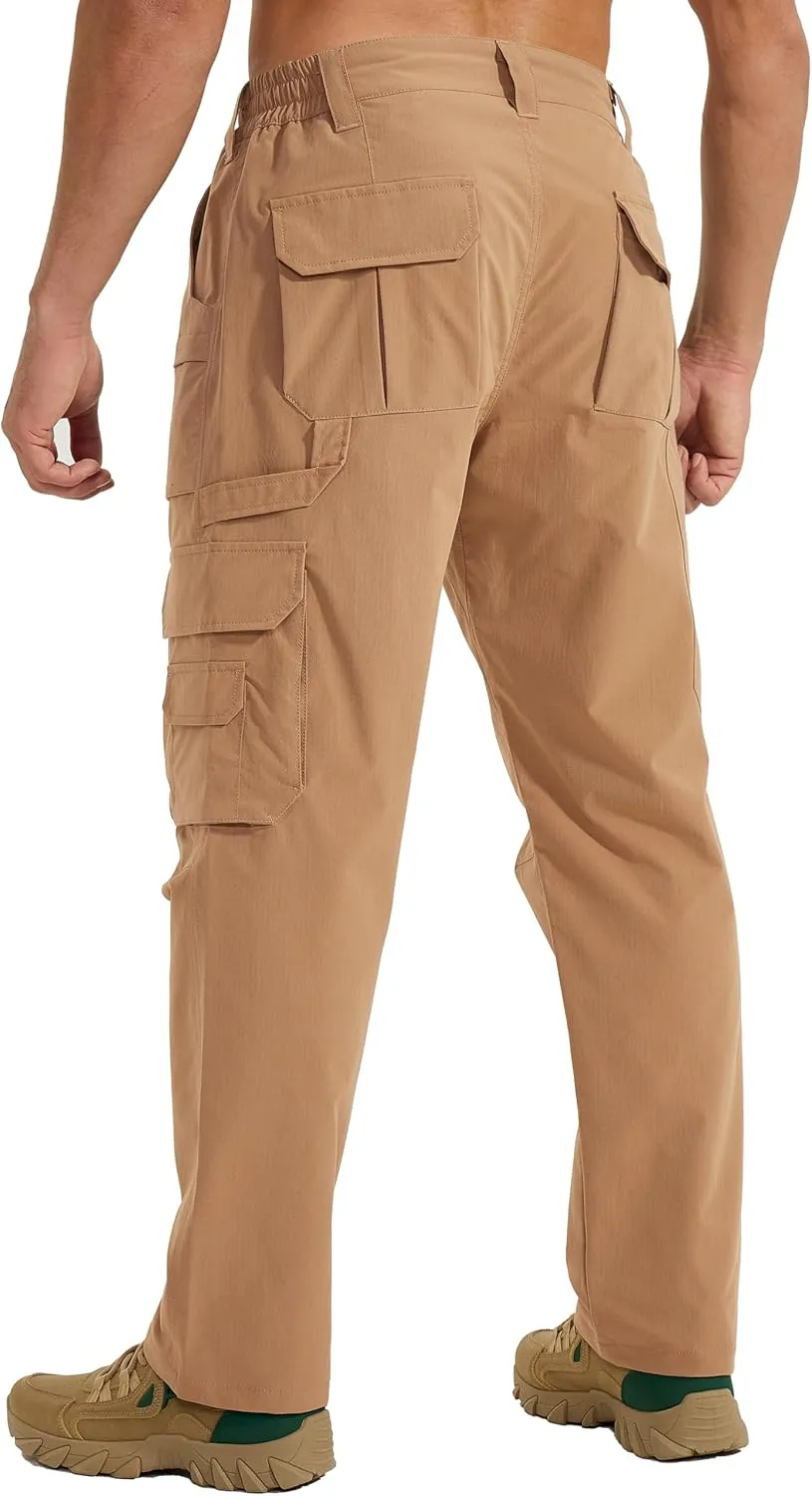 MOURCE Tactical Pants for Men Ripstop - Water Resistant Mens Work Pants Lightweight Quick Dry with 9 Pockets