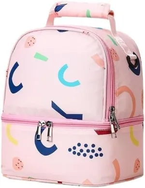 Multi Functional Mother And Baby Bag For Going Out, Mother Carrying Milk Bag, Insulated Mommy Bag, Double-layer(Pink Strawberry)