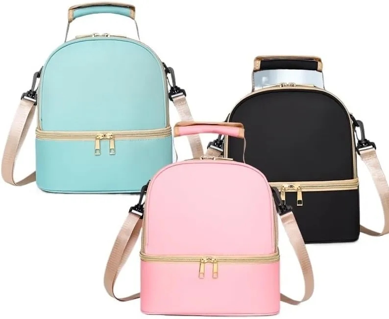 Multi Functional Mother And Baby Bag For Going Out, Mother Carrying Milk Bag, Insulated Mommy Bag, Double-layer(Pink Strawberry)