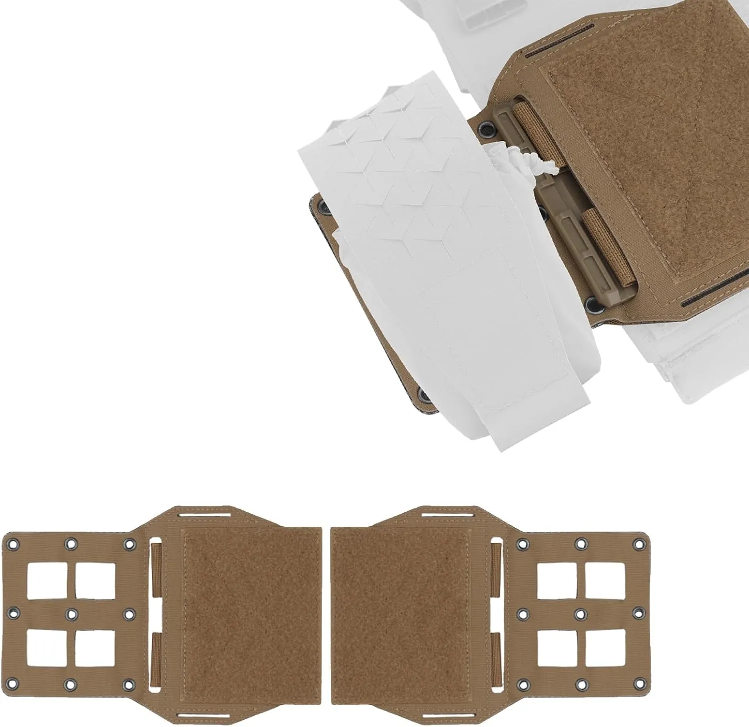 Multifunctional All-Weather MOLLE Expander Wing, Tactical Cummerbund Extension with Hook-Loop for Plate Carrier, Vest Expansion Panel