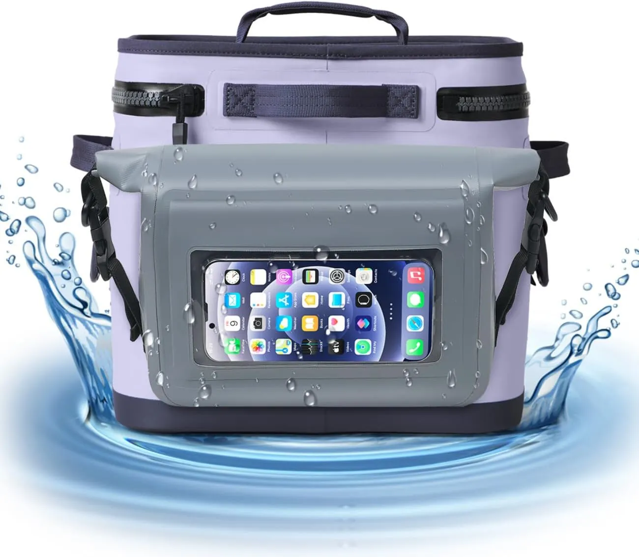 Multipurpose Waterproof MOLLE Dry Bag for YETI Cooler Bag and Tactical Backpack, Compatible with YETI Backpack, Hopper, Tote, Small Pouch with Shoulder Strap, Cooler Accessories
