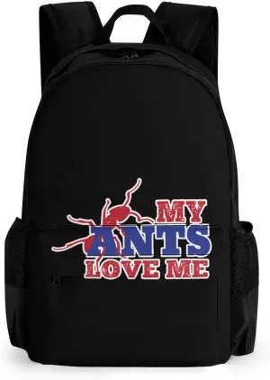 My Ants Love Me Unisex Backpack Casual Daypacks 16.1" * 12.6" * 6.7" Shoulders Bag for Camping Hiking Travel Gear