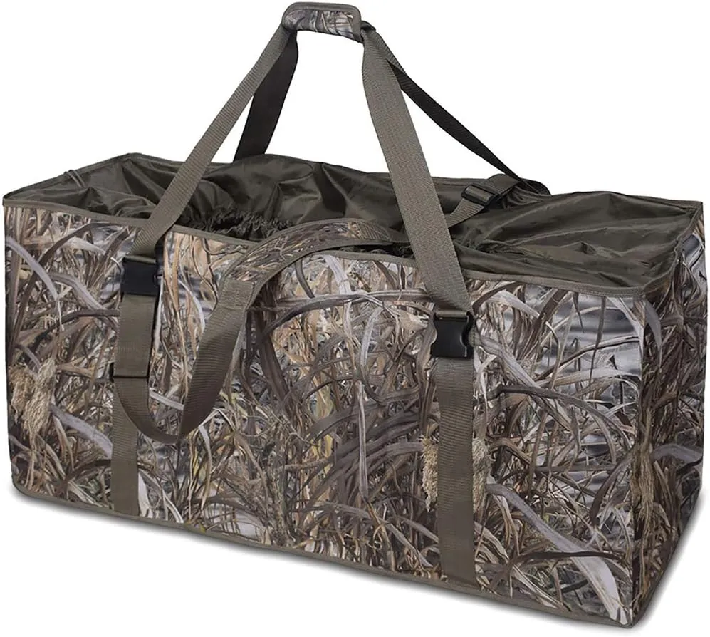 MYDAYS 12 Slot Duck Decoy Bag, Mid-Size Goose Decoy Bag, Hunting Gear, Duck Hunting Bag with Waterfowl Hunting Blind Camouflage Printing