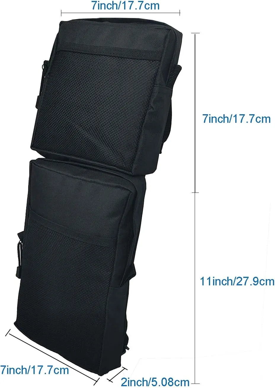 MYDAYS 2 Pack ATV Fender Bags, Tank Saddlebags, Rear Cargo Storage Bag for Motorcycle UTV Dirt Bike (Black)