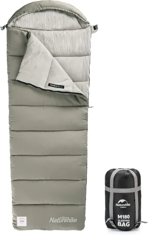 Naturehike Sleeping Bag for Adults with Hood, 33-53℉ Lightweight Hollow Cotton Sleeping Bag, 3 Seasons Waterproof Spliceable Sleeping Bags for Camping, Hiking, Traveling