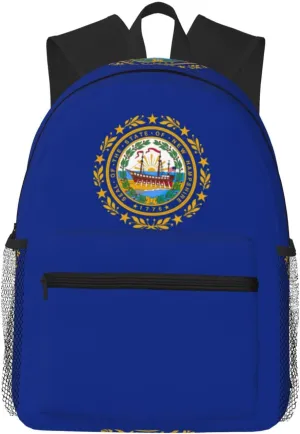 New Hampshire state flag print Lightweight comfortable backpack Laptop Gym casual backpack Travel bag for unisex