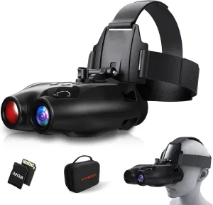 Night Vision Goggle, Night Vision Binoculars for Adults, USB Rechargeable Night Vision Goggles with 32GB TF Card for Photos and Videos, Perfect for Outdoor Hunting Camping and Wildlife Observation