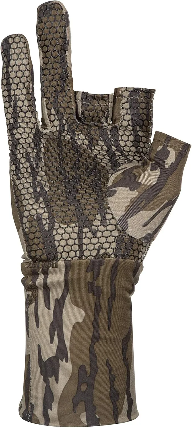 North Mountain Gear Camouflage Hunting Gloves for Men - Fingerless - Lightweight Glove Liner