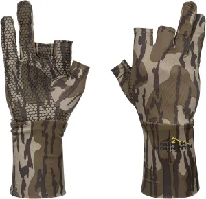 North Mountain Gear Camouflage Hunting Gloves for Men - Fingerless - Lightweight Glove Liner