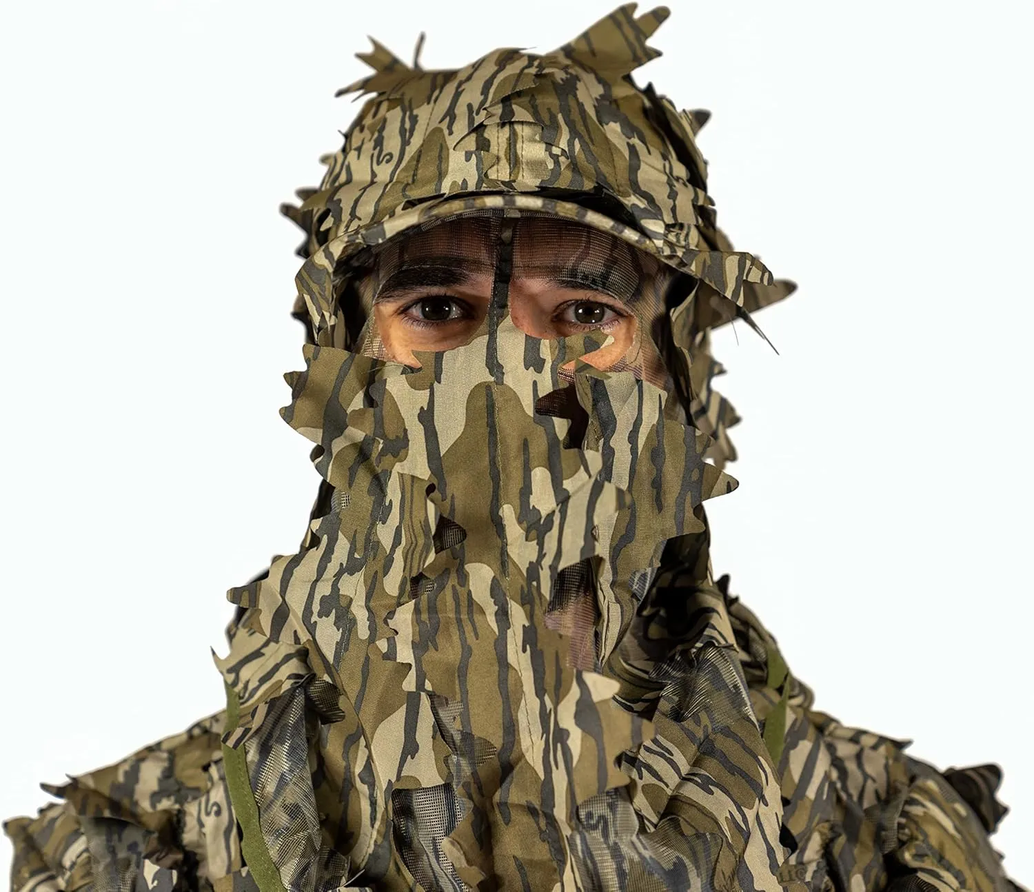 North Mountain Gear Ghille Camouflage Leafy Hat with Mesh Face Mask
