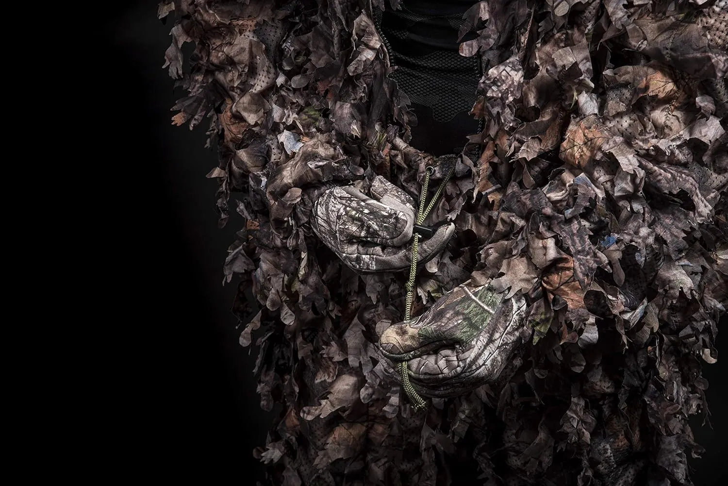 North Mountain Gear Ghillie Suit - Camo Hunting Suit - 3D Leafy Suit - Woodland Camouflage Jacket & Pants - Breathable