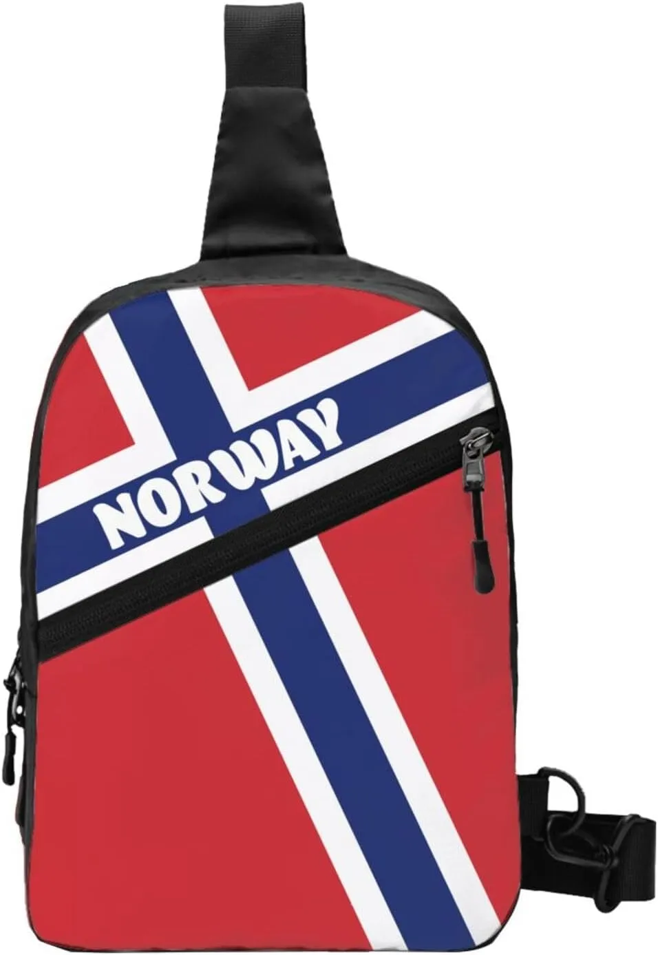 Norwegian Norway Flag Crossbody Bag Portable Sling Bags Foldable Chest Daypack Reusable Sports Shoulder Backpack Diagonally Casual Rucksack Travel Bag