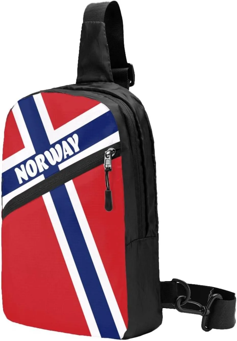 Norwegian Norway Flag Crossbody Bag Portable Sling Bags Foldable Chest Daypack Reusable Sports Shoulder Backpack Diagonally Casual Rucksack Travel Bag