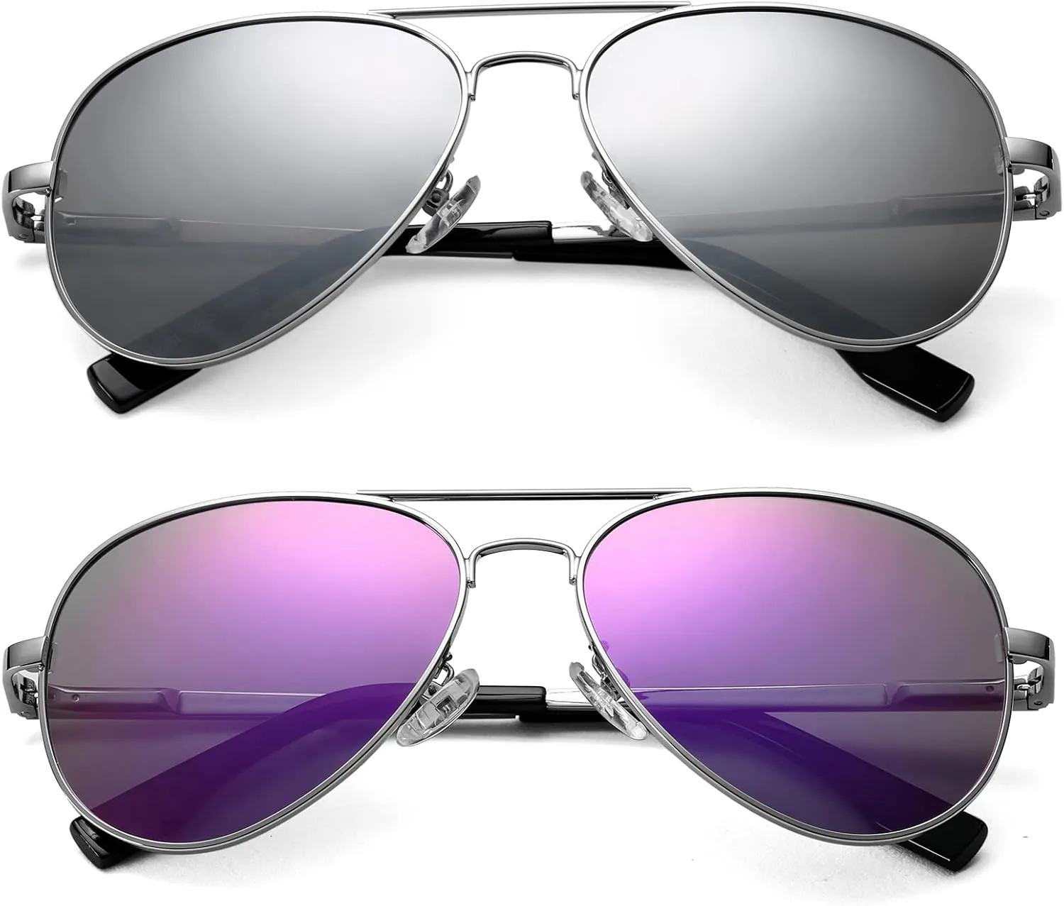 NULOOQ Extra Small Aviator Polarized Sunglasses for Small Face Women Men Juniors and Kids 52mm & 58mm