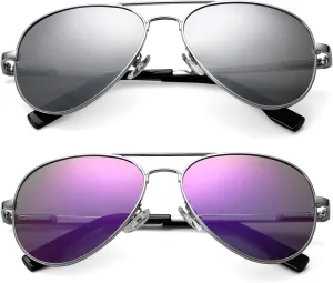 NULOOQ Extra Small Aviator Polarized Sunglasses for Small Face Women Men Juniors and Kids 52mm & 58mm