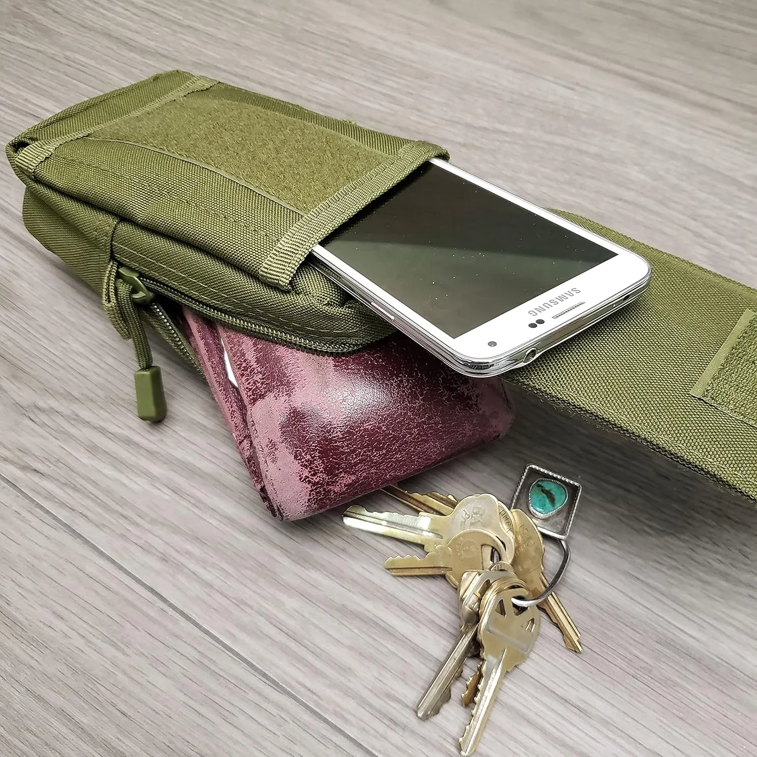 Nylon Possibles Bag - Pack and Store Small Items - Molle/PALS Attachment Straps for Belt or Pack Carry
