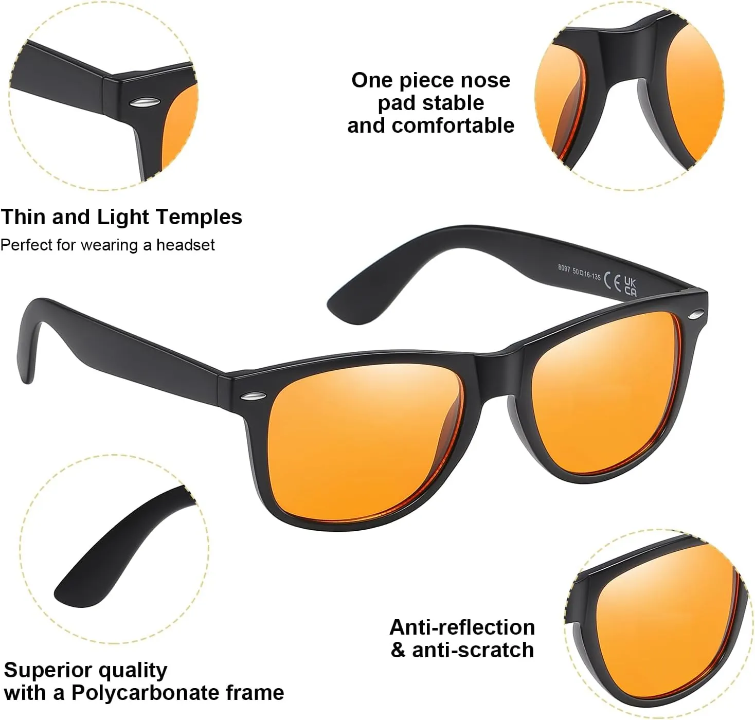 Okany Blue Light Blocking Glasses Gaming Computer Glasses Powerful Professional Screen Filter