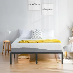 Olee Sleep Twin Mattress, 10 Inch Gel Memory Foam Mattress, Gel Infused for Comfort and Pressure Relief, CertiPUR-US Certified, Bed-in-a-Box, Medium Firm, Grey, Twin Size
