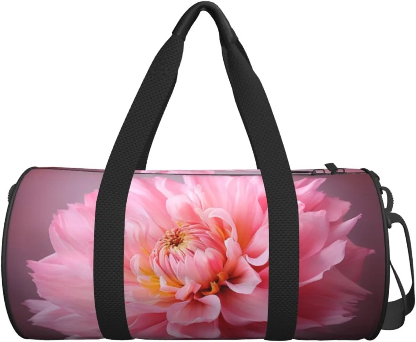 One pink flower Travel Duffle Bag for Men Women Sport Gym Bag Foldable Weekender Bag Carry on Overnight Bag for Travel Swimming Basketball