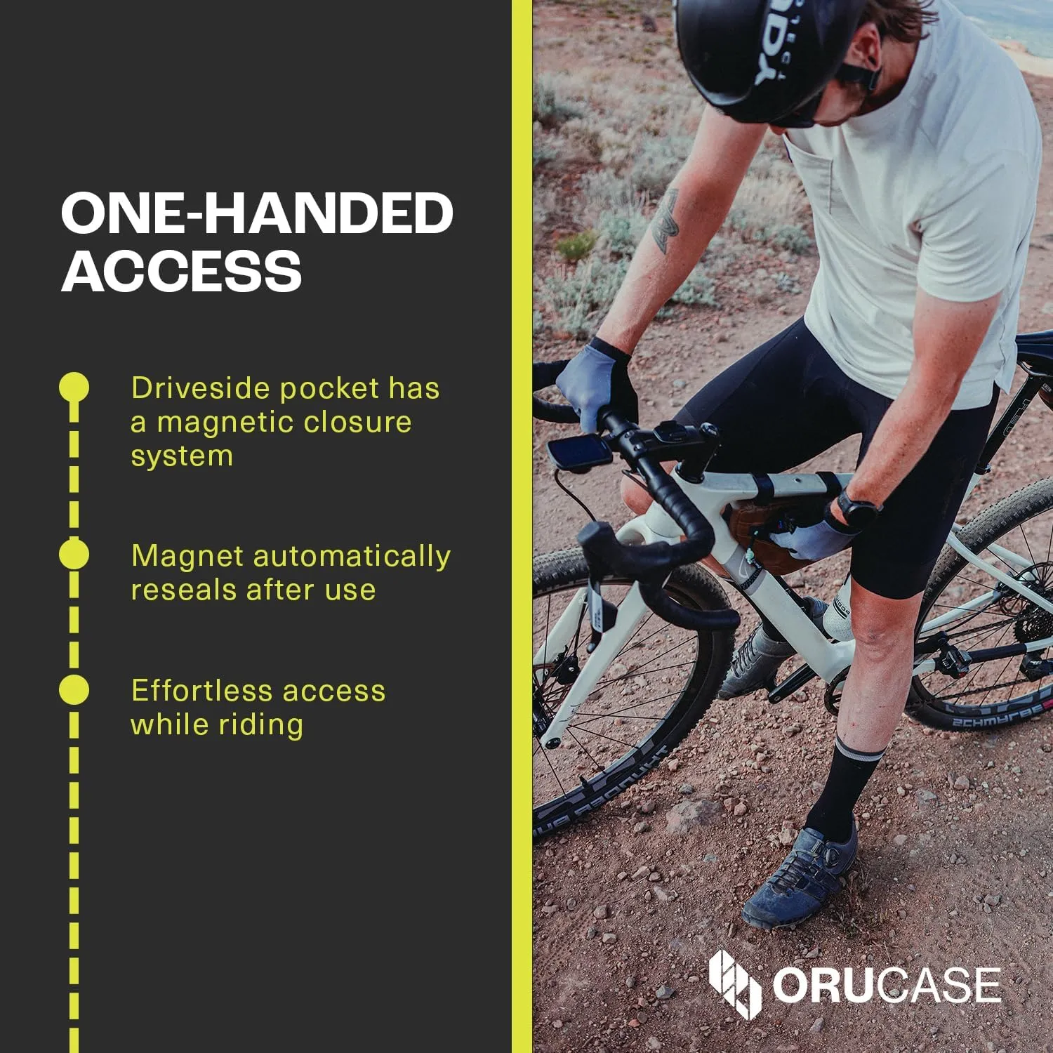 ORUCASE Mini Frame Pack HC - Waterproof, Small Bike Bag - Universal, Triangle Cycling Pouch - Road, Gravel, MTB Bicycle Accessories, 2.4 L, Glaucous