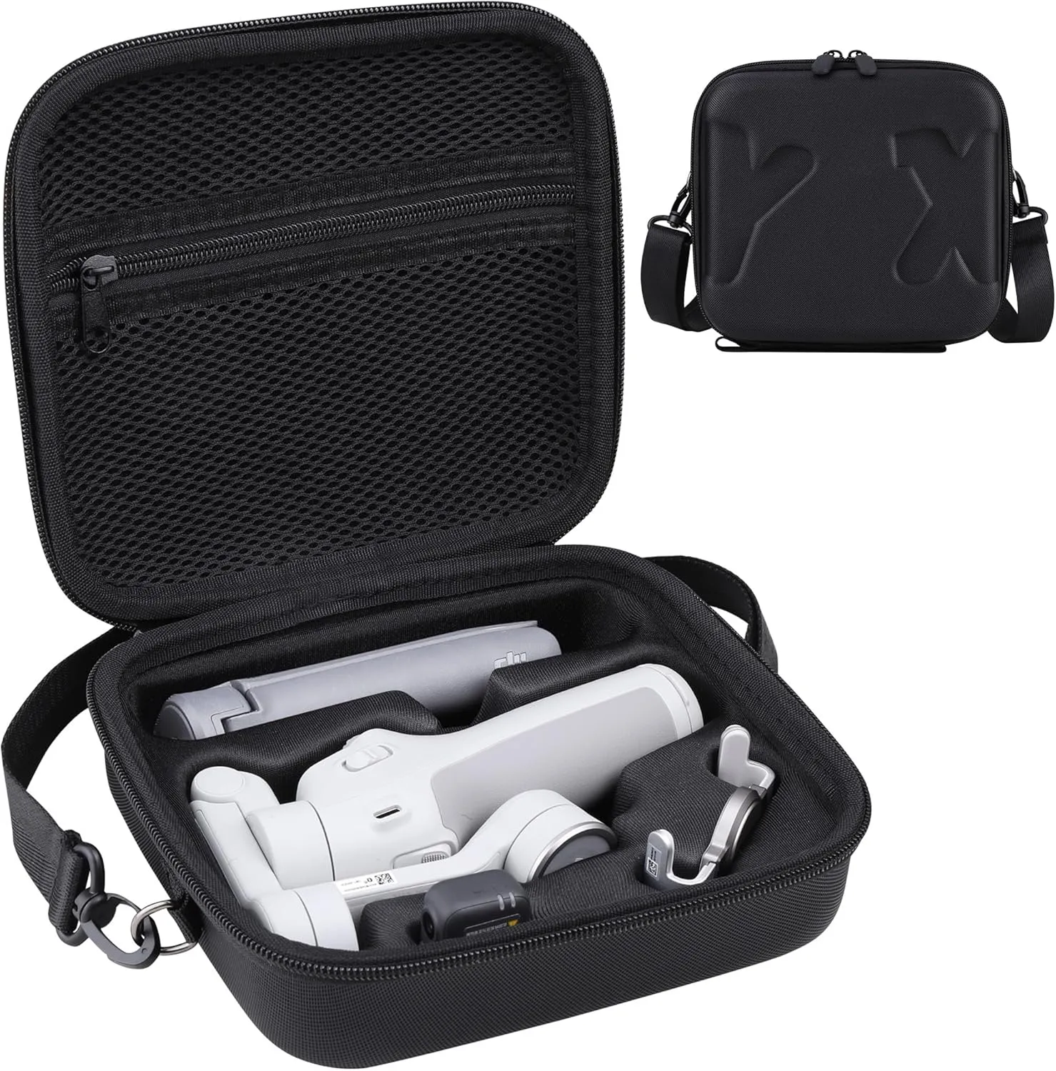 Osmo Mobile 7P Case, PU Leather Portable Shoulder Bag Storage for DJI Osmo Mobile 7 Pro/7 Gimbal Stabilizer and Accessories